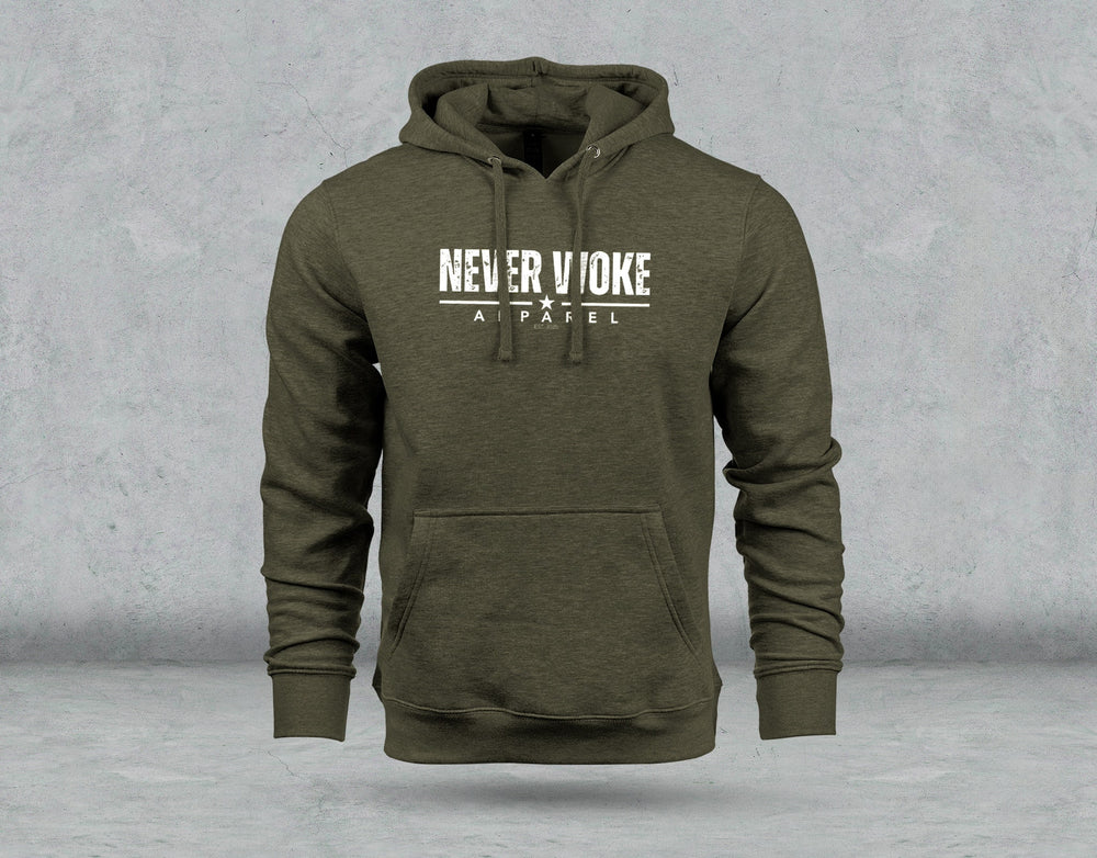 Never Woke Logo Hoodie
