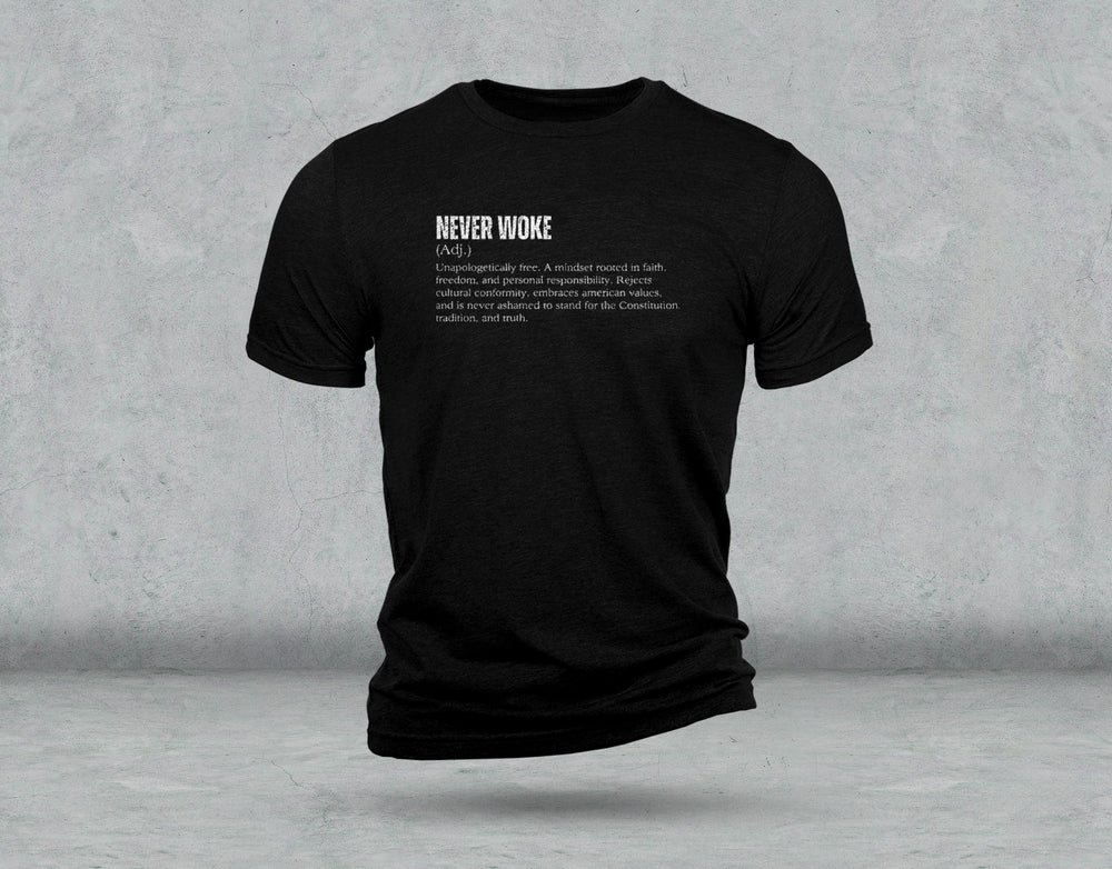 Never Woke Definition