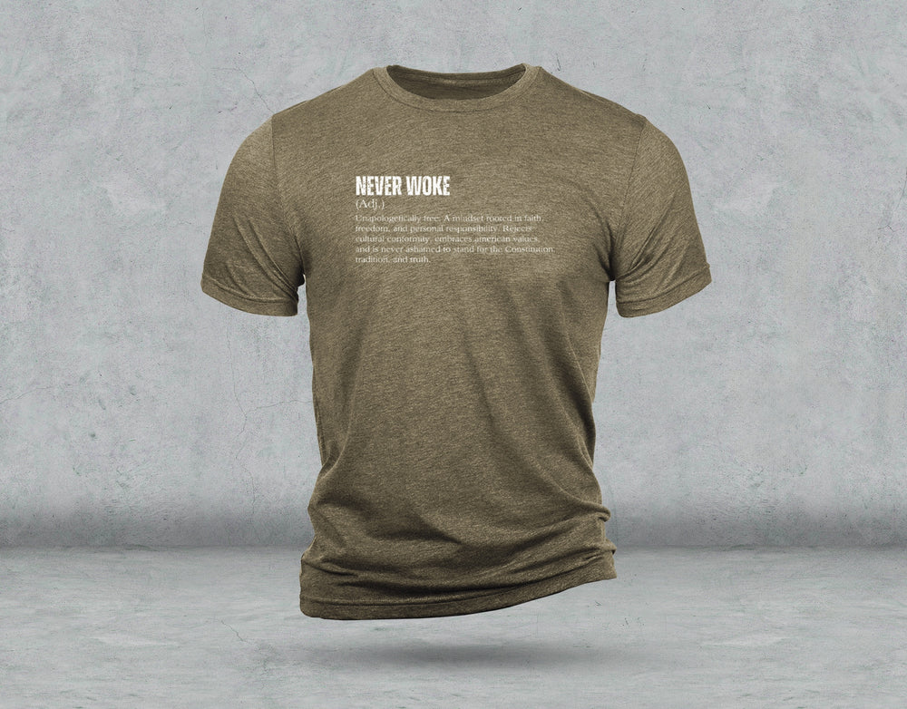 Never Woke Definition