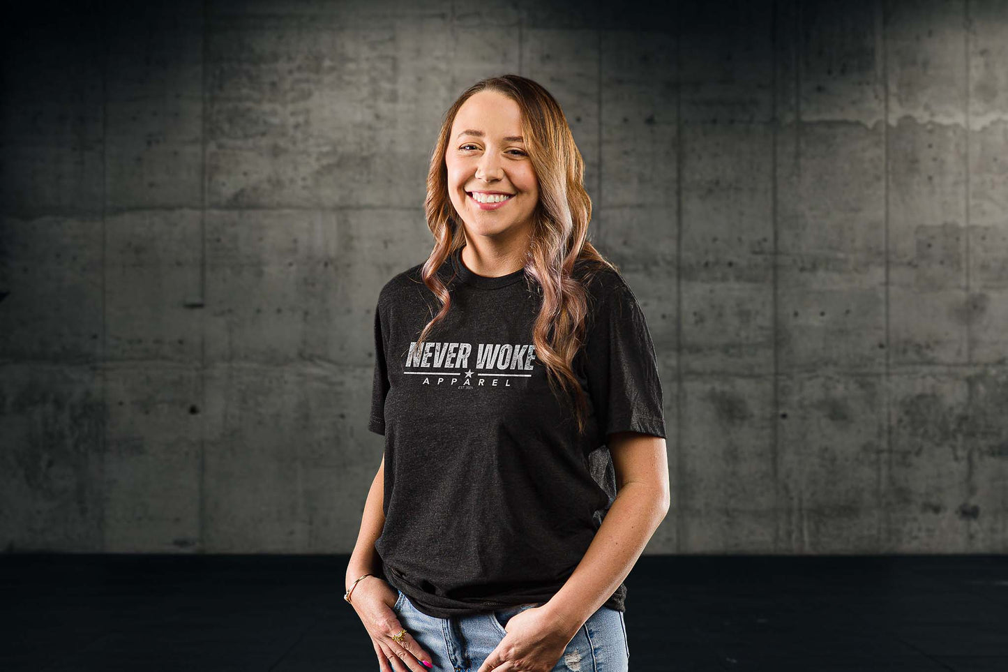 Never Woke Logo